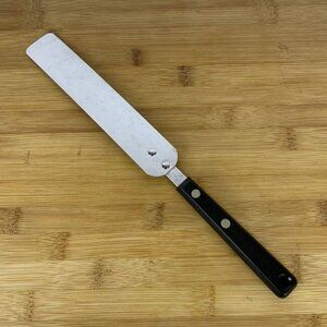 Ekco Forge Icing Spreader Stainless Steel Black Riveted Handle Kitchen Utensil